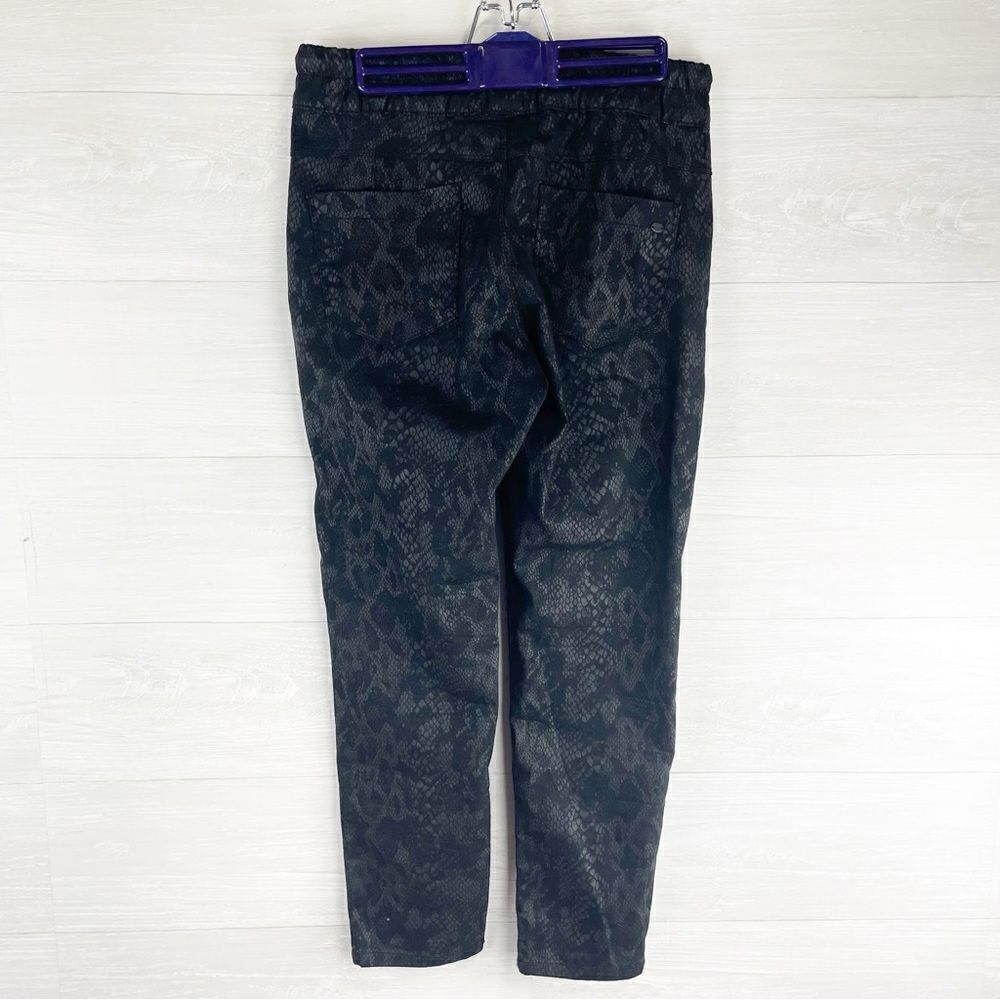 Bevy Flog Shely Black Python High Rise Drawstring Pants - Picture 5 of 8